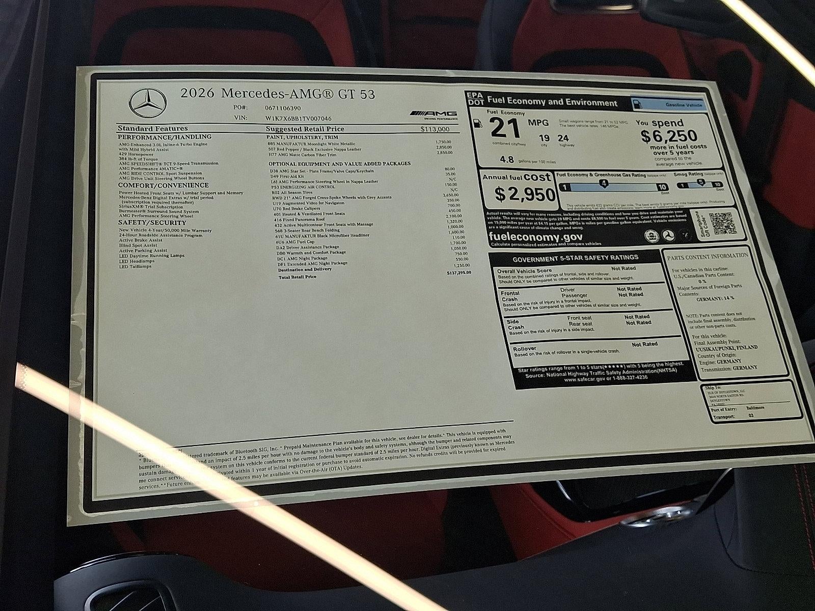 2026 Mercedes-Benz AMG® GT AMG® GT 53 4-Door Coupe