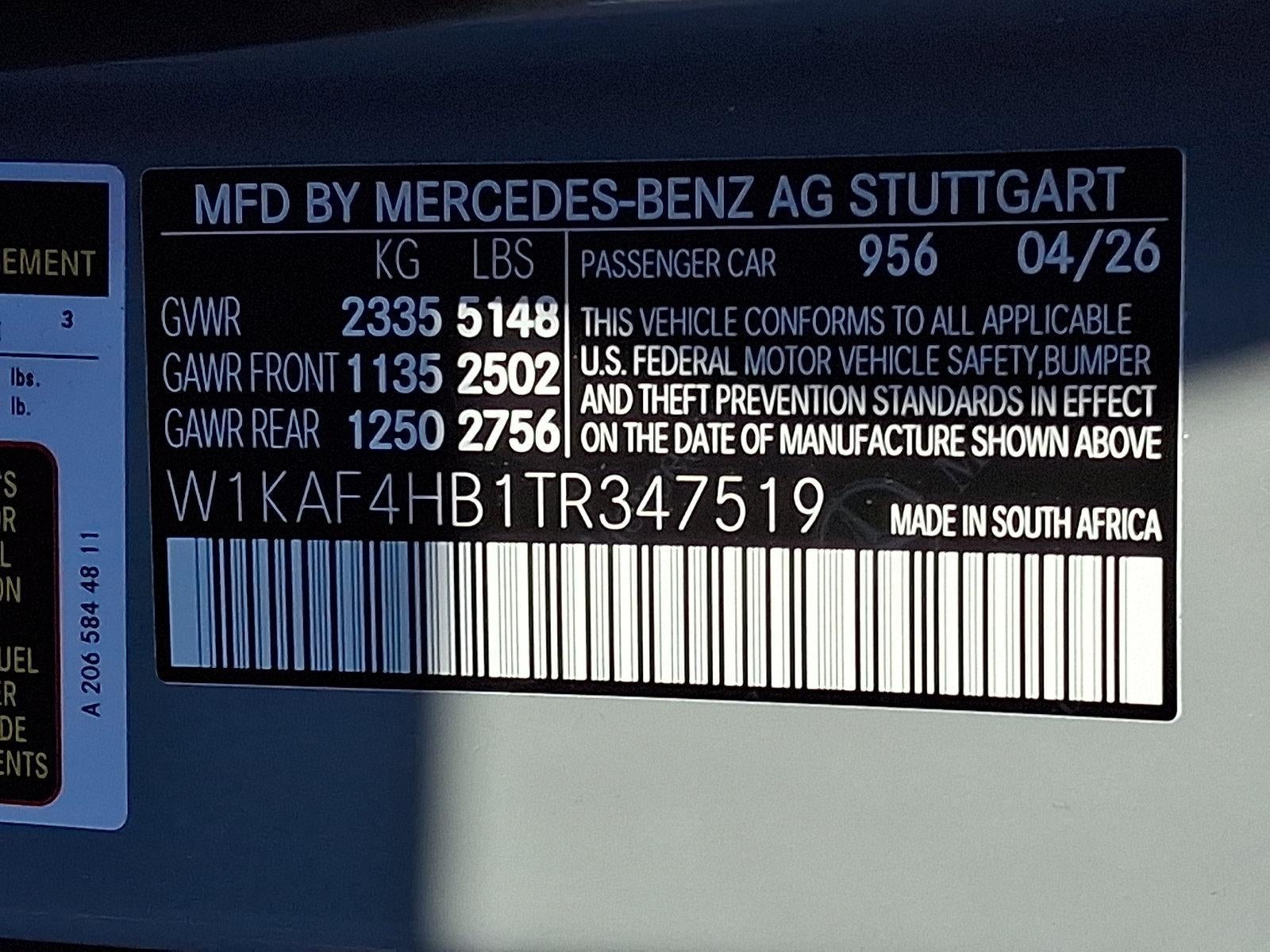 2026 Mercedes-Benz C-Class C 300 4MATIC® Sedan