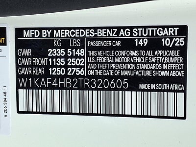 2026 Mercedes-Benz C-Class C 300 4MATIC® Sedan