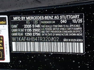 2026 Mercedes-Benz C-Class C 300 4MATIC® Sedan