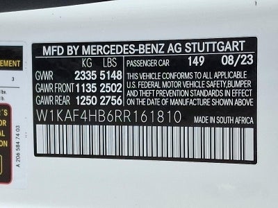 2024 Mercedes-Benz C-Class C 300 4MATIC® Sedan