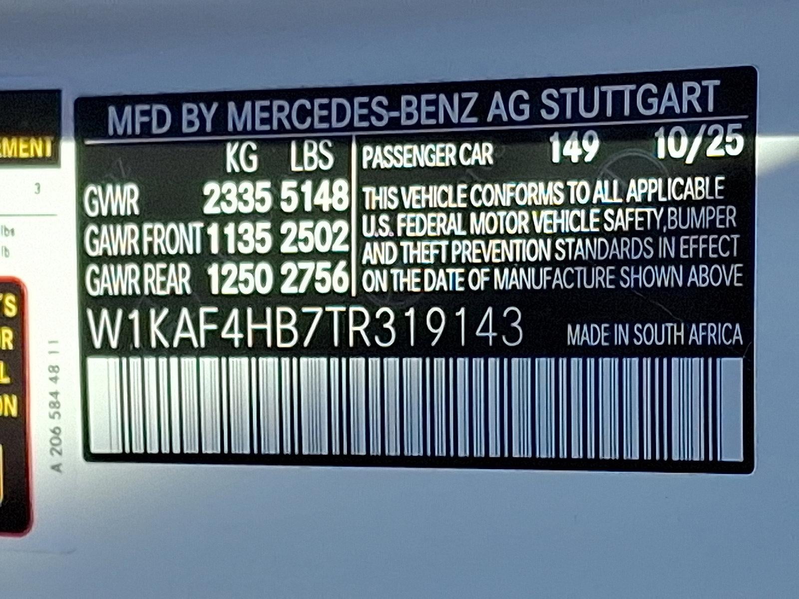2026 Mercedes-Benz C-Class C 300 4MATIC® Sedan