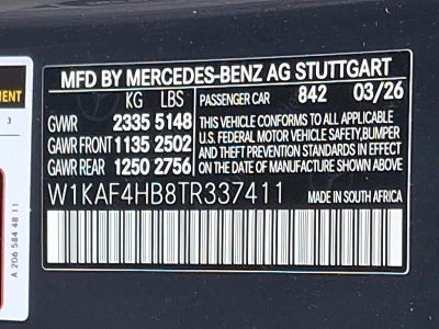 2026 Mercedes-Benz C-Class C 300 4MATIC® Sedan