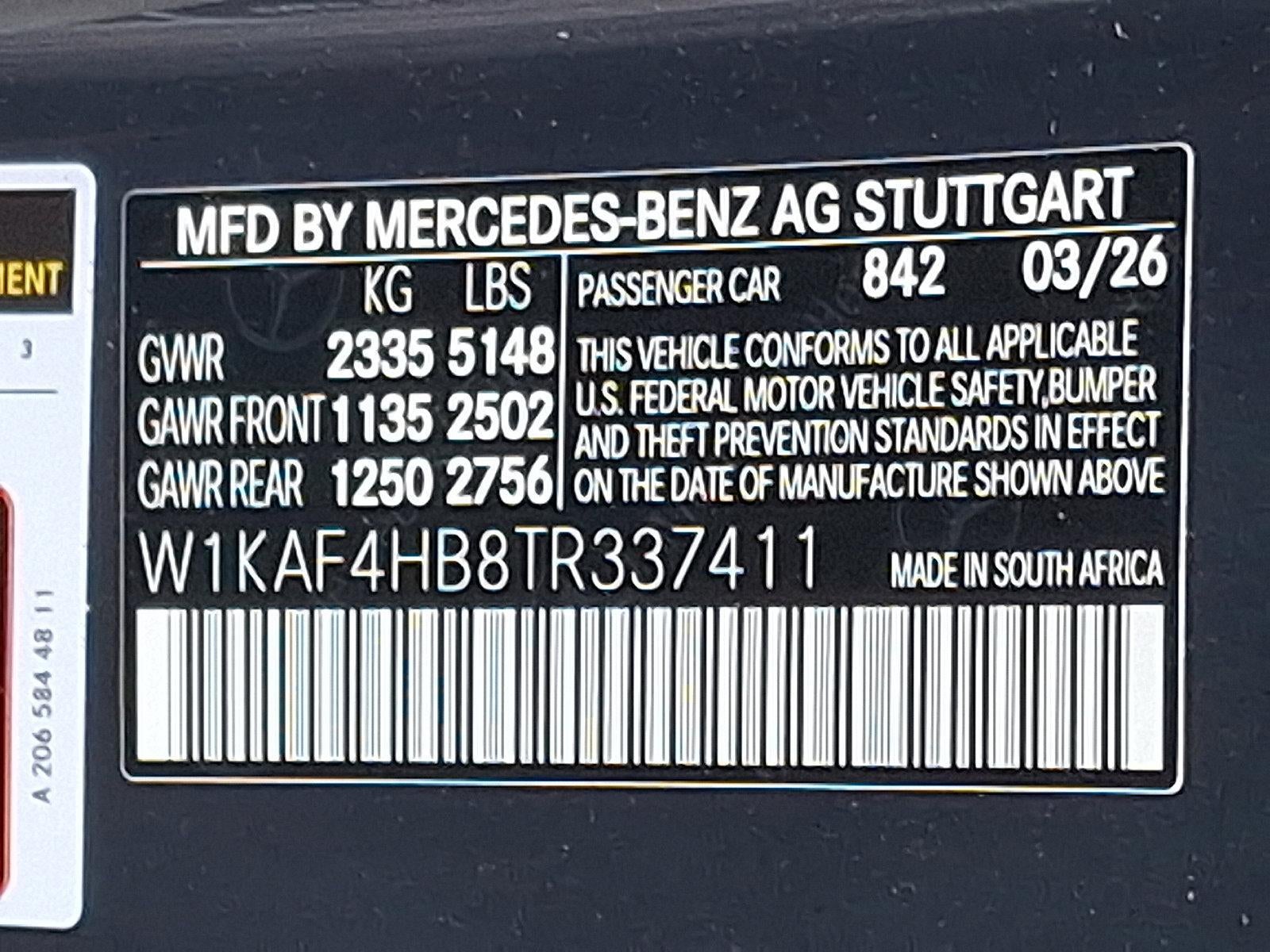 2026 Mercedes-Benz C-Class C 300 4MATIC® Sedan