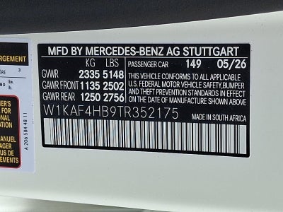 2026 Mercedes-Benz C-Class C 300 4MATIC® Sedan