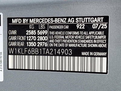 2026 Mercedes-Benz E-Class E 450 4MATIC® Sedan