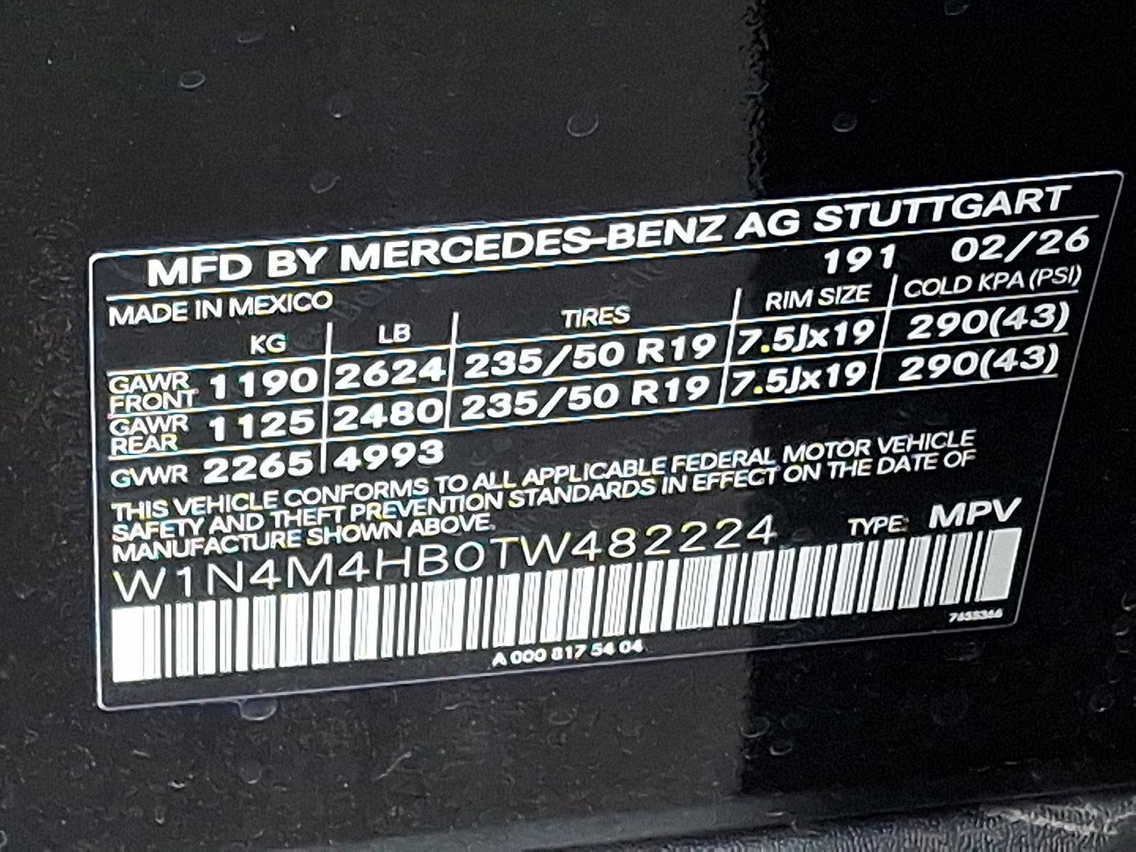 2026 Mercedes-Benz GLB GLB 250 4MATIC® SUV