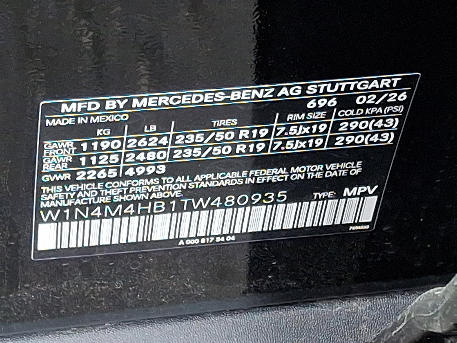 2026 Mercedes-Benz GLB GLB 250 4MATIC® SUV