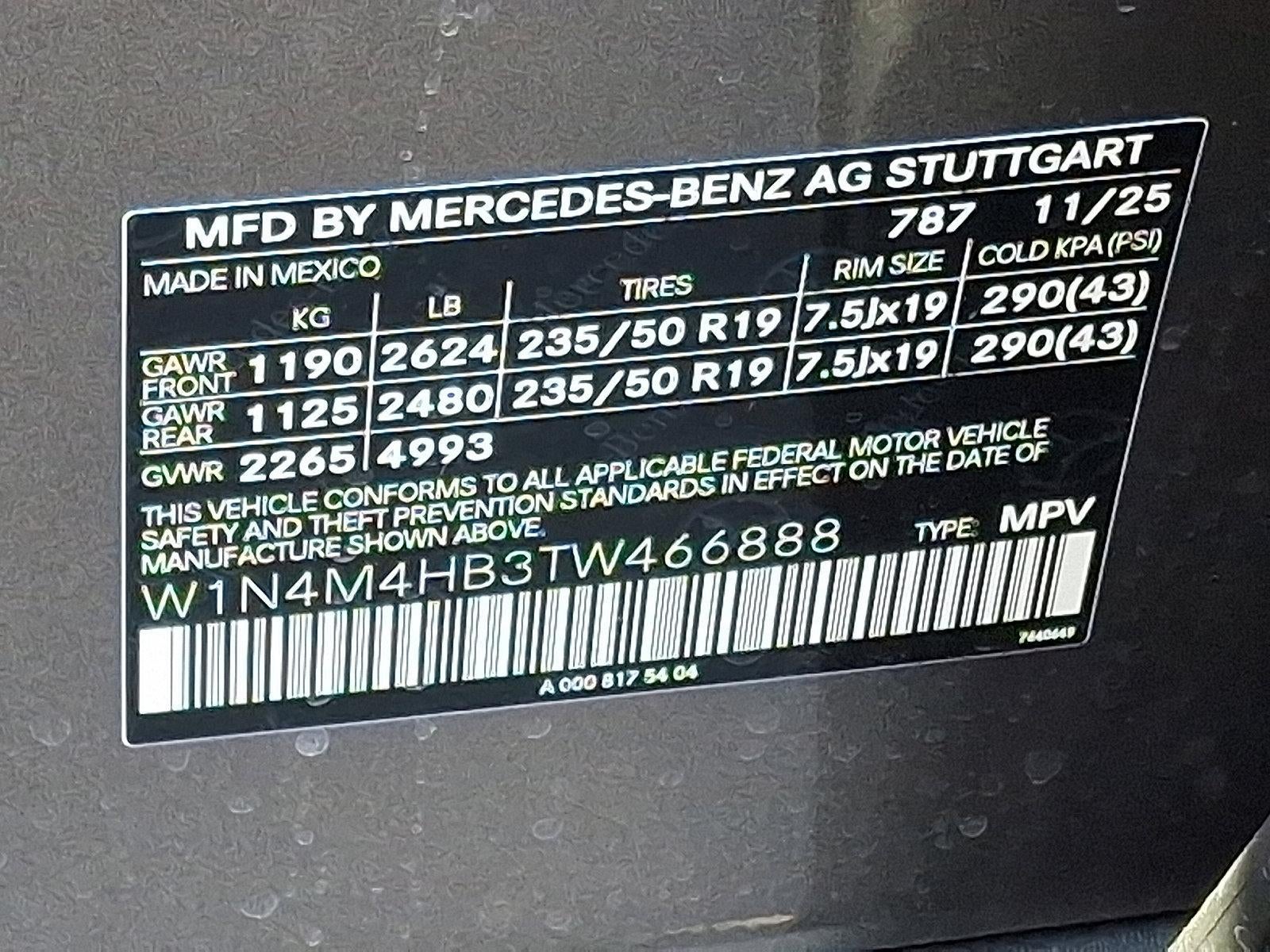 2026 Mercedes-Benz GLB GLB 250 4MATIC® SUV