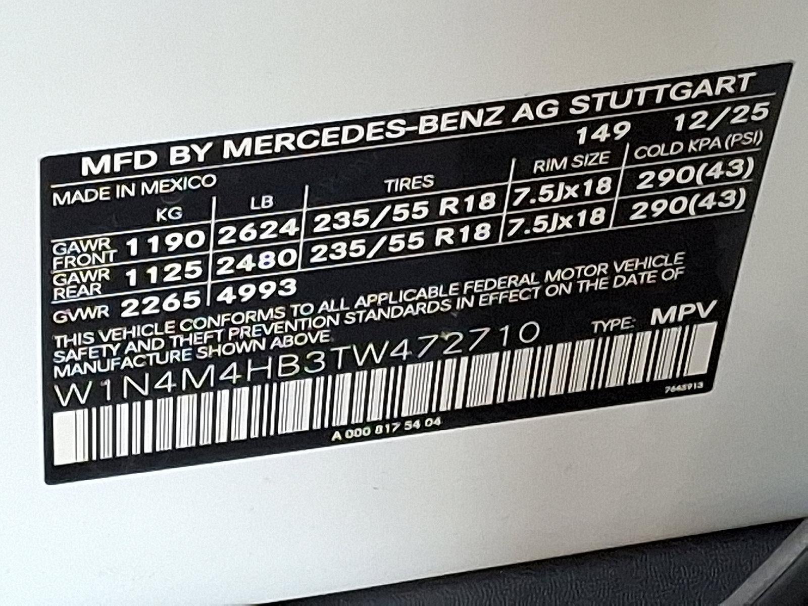 2026 Mercedes-Benz GLB GLB 250 4MATIC® SUV