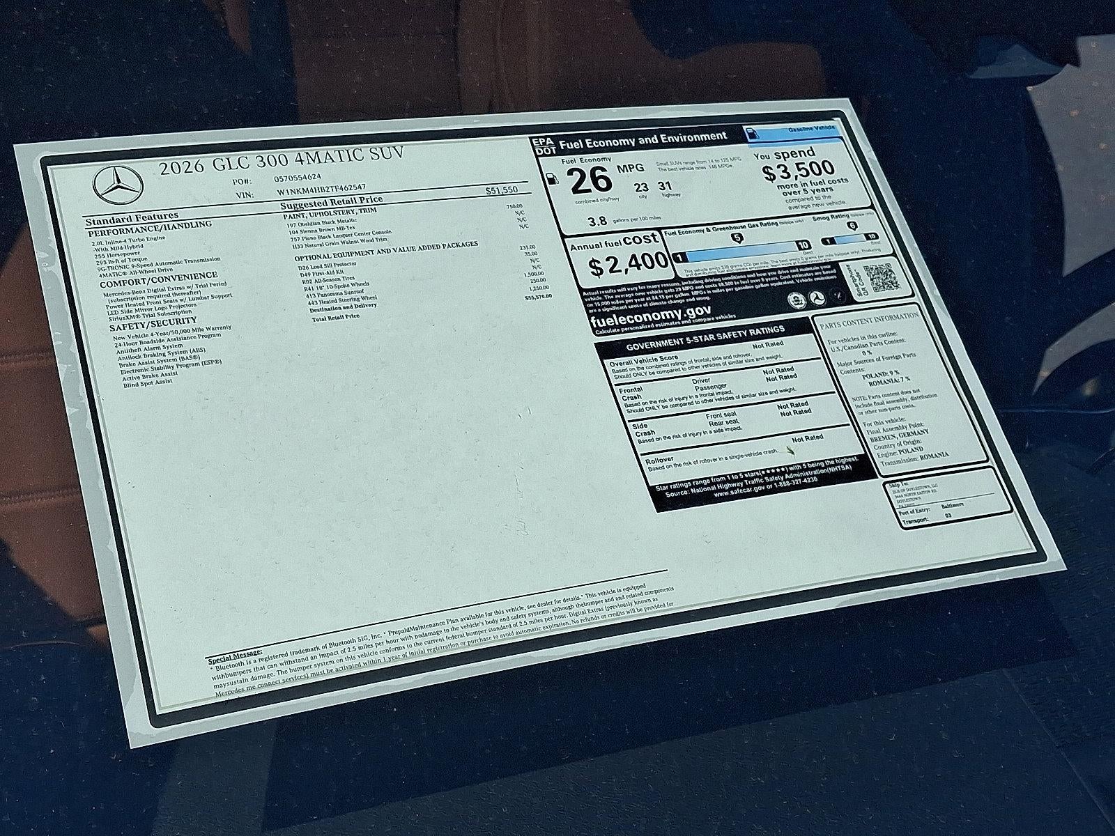 2026 Mercedes-Benz GLC GLC 300 4MATIC® SUV