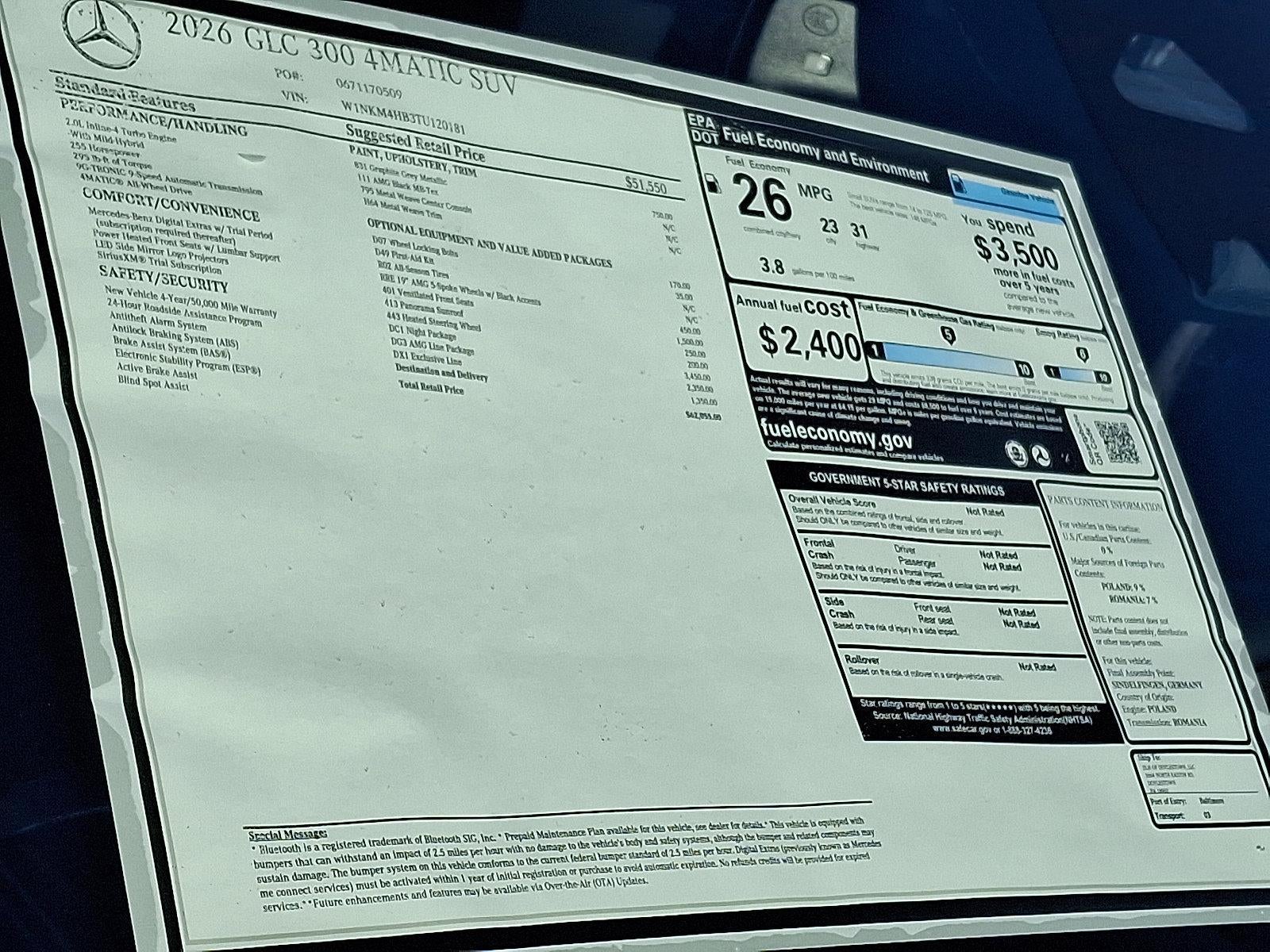 2026 Mercedes-Benz GLC GLC 300 4MATIC® SUV