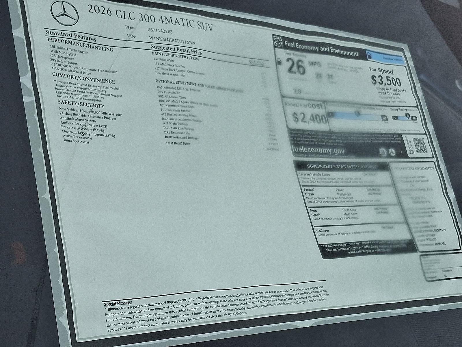 2026 Mercedes-Benz GLC GLC 300 4MATIC® SUV