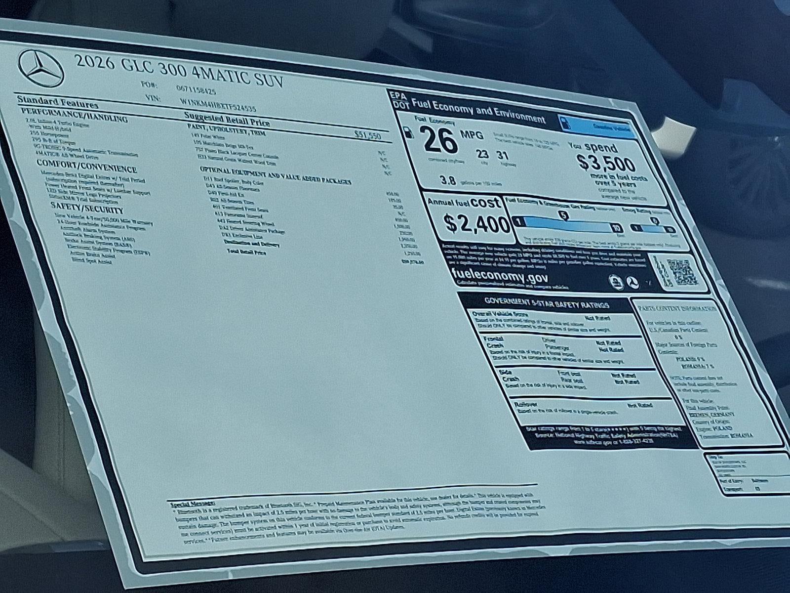 2026 Mercedes-Benz GLC GLC 300 4MATIC® SUV