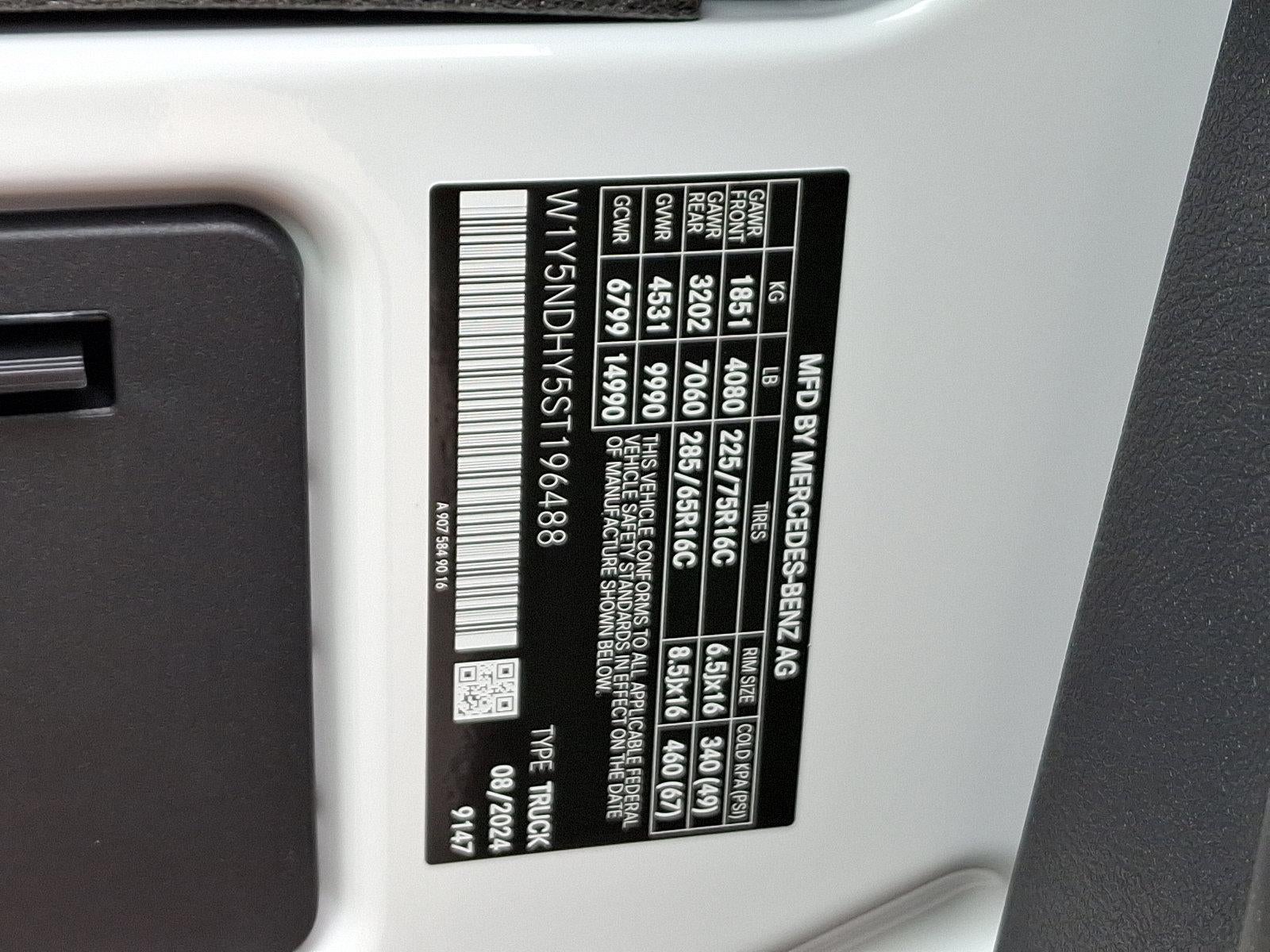 2025 Mercedes-Benz Sprinter Cargo Van 3500 High Roof I4 Diesel HO 170" Extended RWD