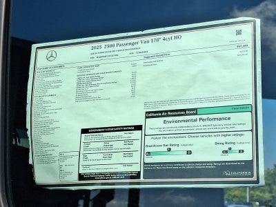 2025 Mercedes-Benz Sprinter Passenger Van 2500 High Roof I4 Diesel HO 170" RWD