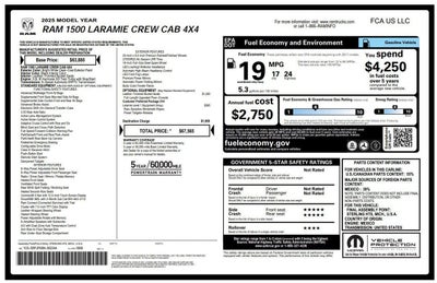 2025 RAM 1500 Laramie 4x4 Crew Cab 5'7" Box