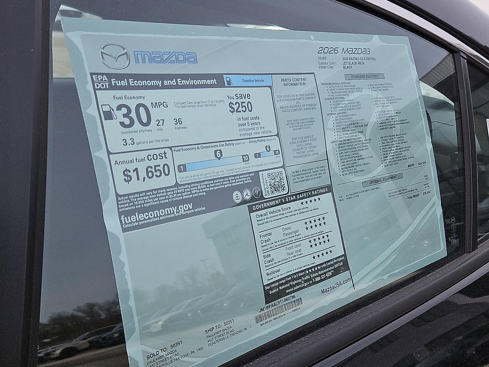 2026 Mazda Mazda3 Sedan 2.5 S