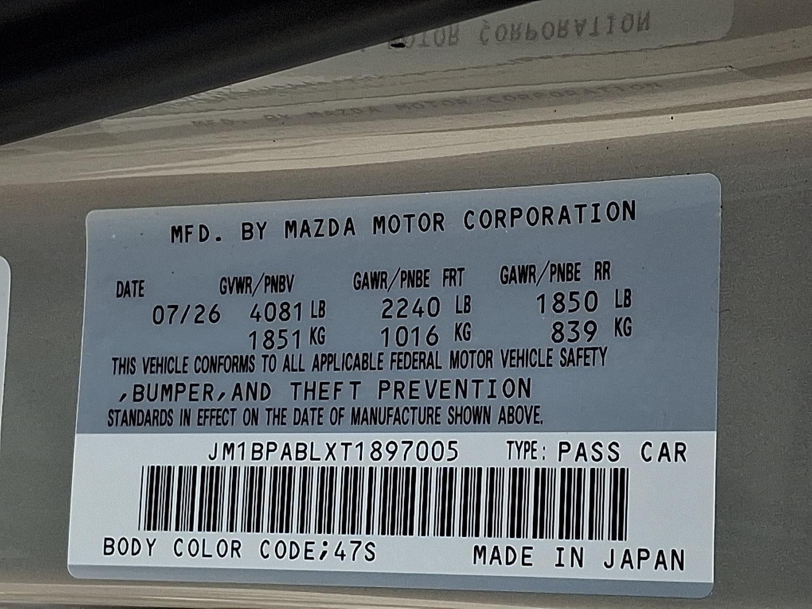 2026 Mazda Mazda3 Sedan 2.5 S Select Sport