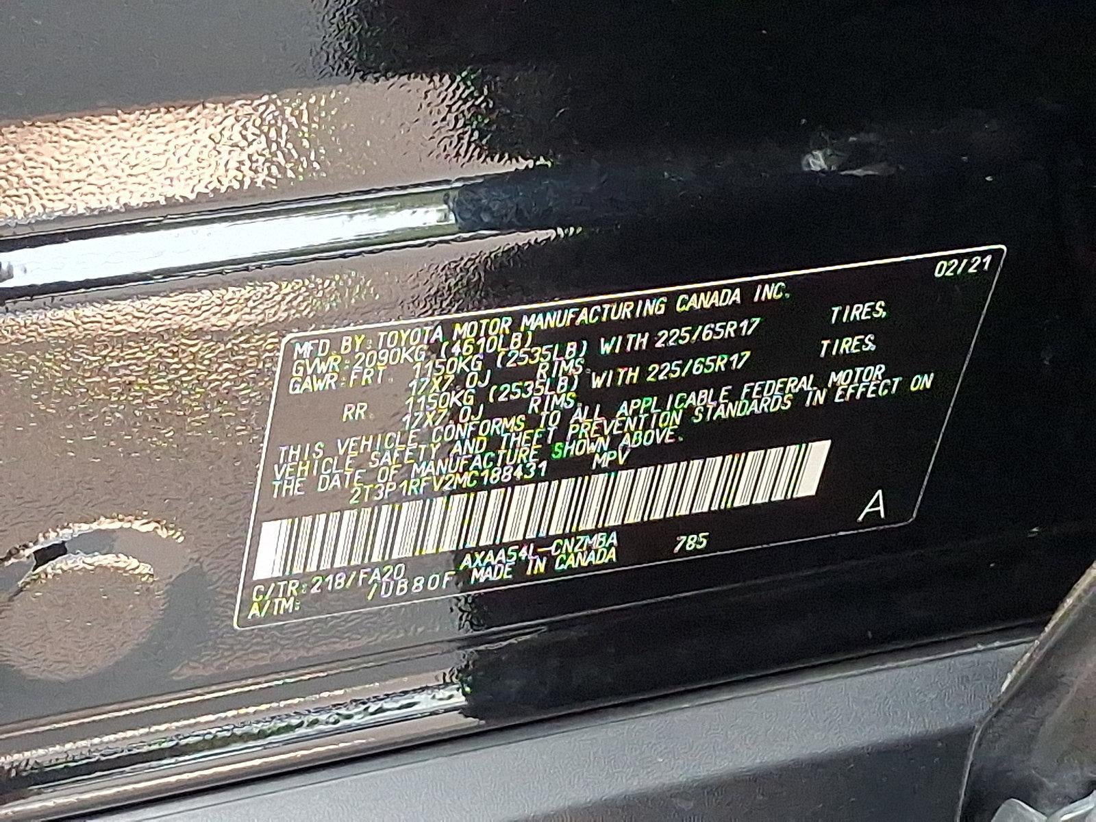 2021 Toyota RAV4 XLE AWD (Natl)