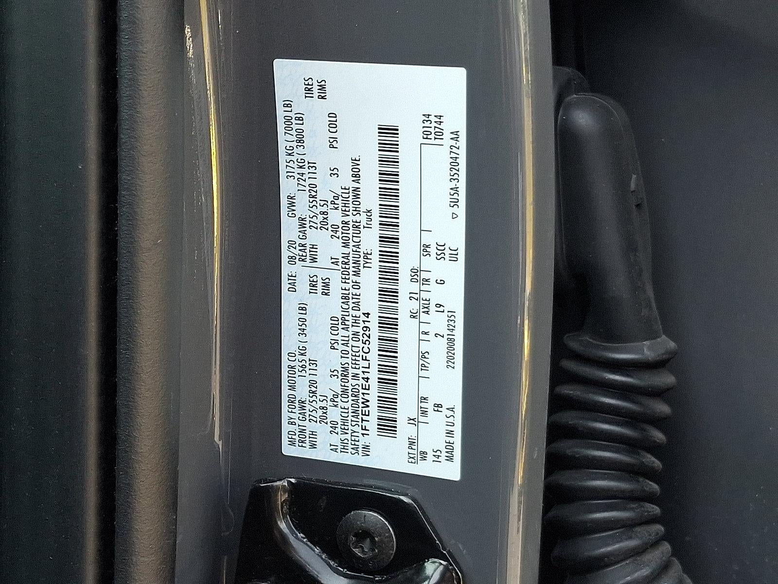 2020 Ford F-150 XLT 4WD SuperCrew 5.5' Box