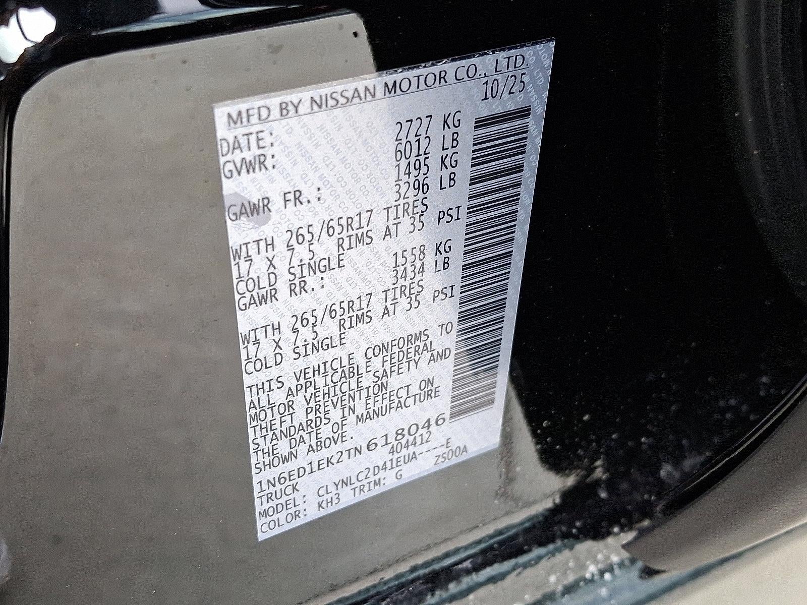 2026 Nissan Frontier Crew Cab SV