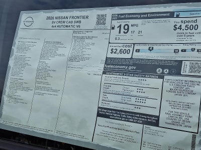 2026 Nissan Frontier Crew Cab SV