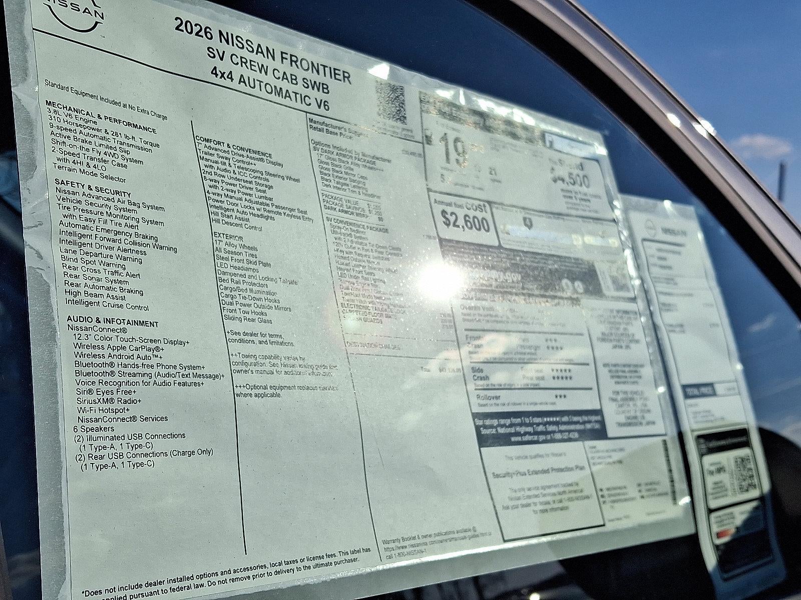 2026 Nissan Frontier Crew Cab SV