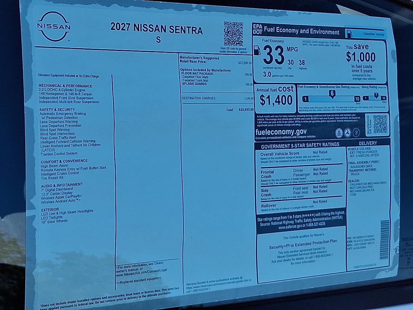 2027 Nissan Sentra S