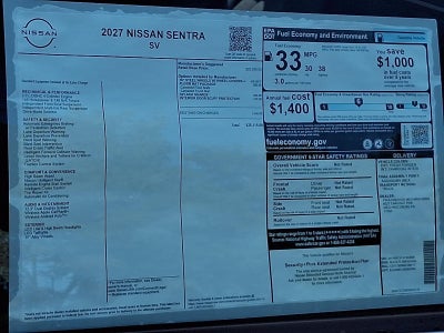 2027 Nissan Sentra SV