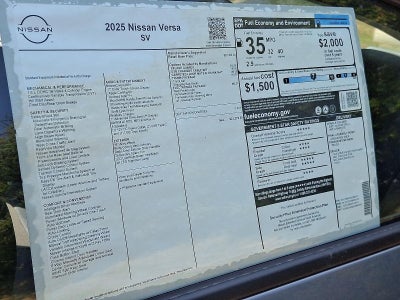 2025 Nissan Versa SV