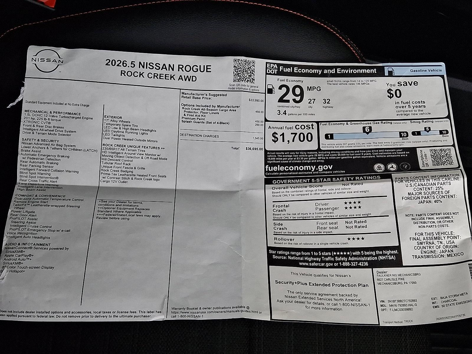 2026 Nissan Rogue Rock Creek®