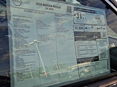 2026 Nissan Rogue AWD SV *Ltd Avail*
