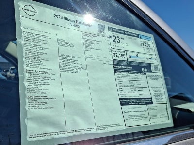 2026 Nissan Pathfinder SV
