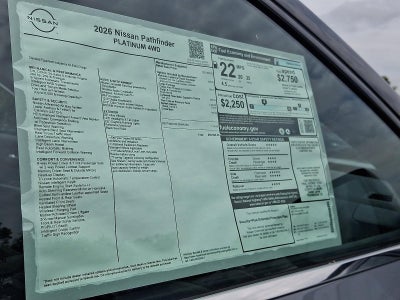 2026 Nissan Pathfinder Platinum