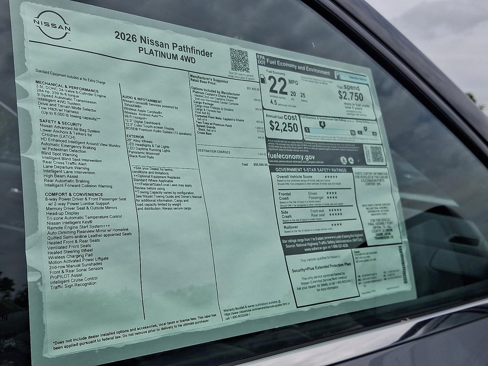 2026 Nissan Pathfinder Platinum