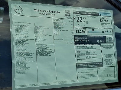 2026 Nissan Pathfinder Platinum