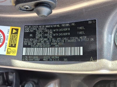 2019 Toyota Highlander XLE V6 AWD (Natl)