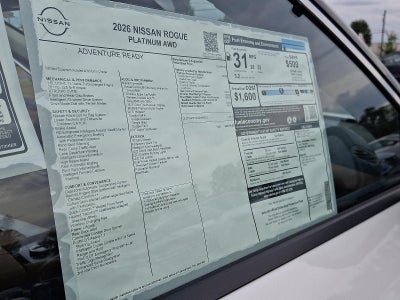 2026 Nissan Rogue Platinum