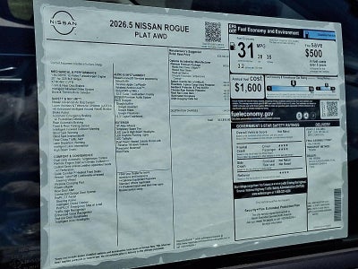 2026 Nissan Rogue Platinum