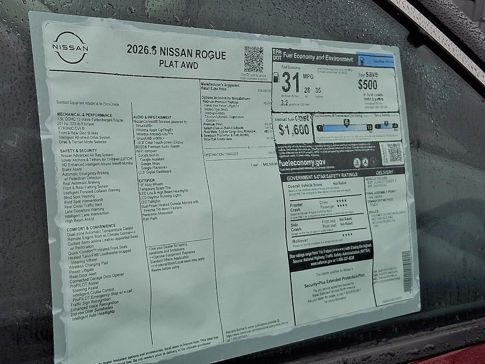 2026 Nissan Rogue Platinum