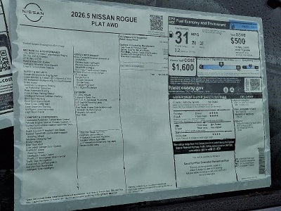 2026 Nissan Rogue Platinum