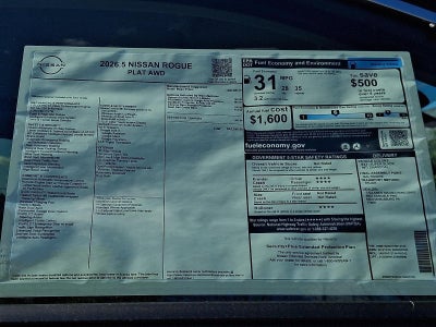 2026 Nissan Rogue Platinum