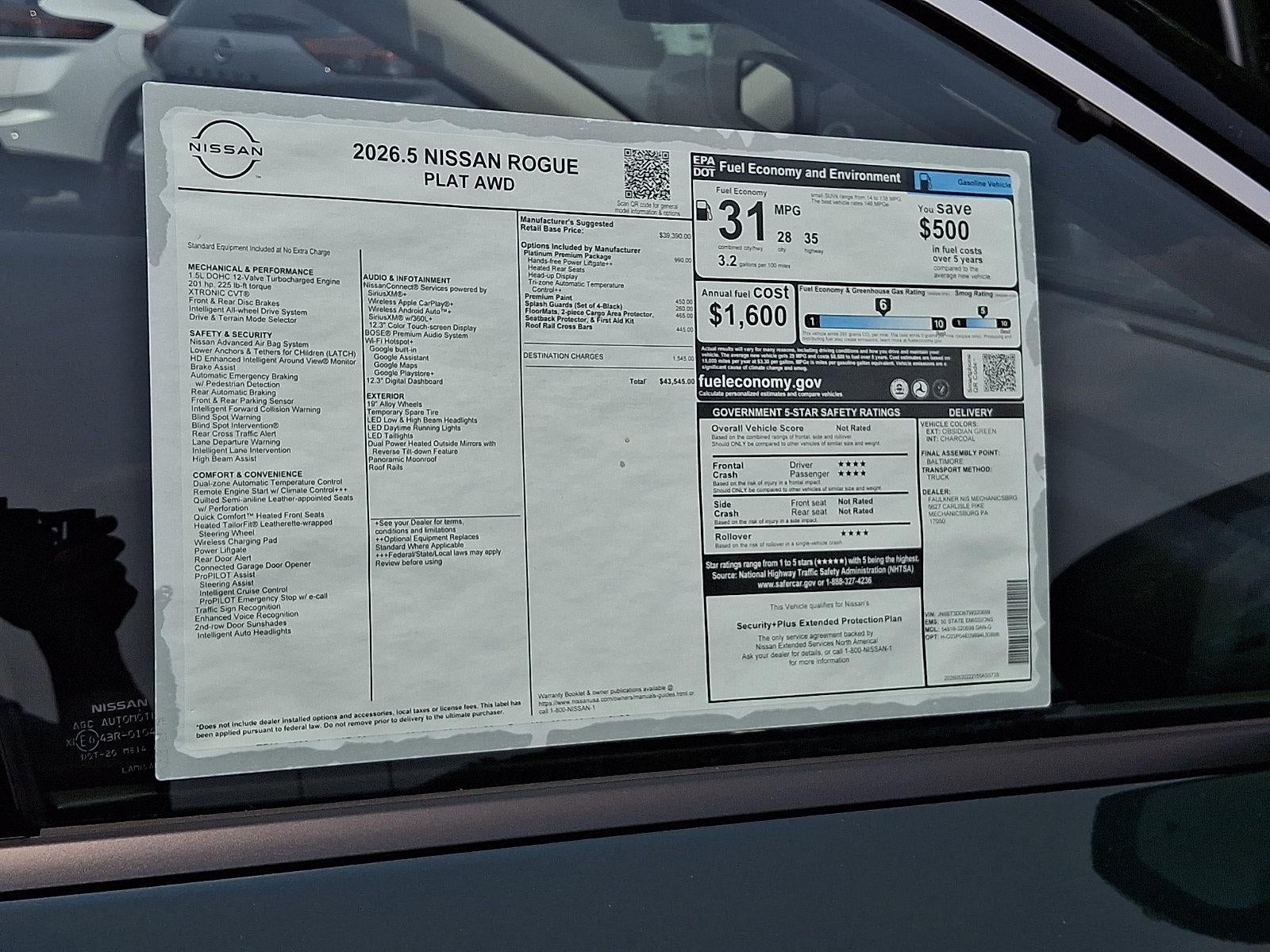 2026 Nissan Rogue Platinum
