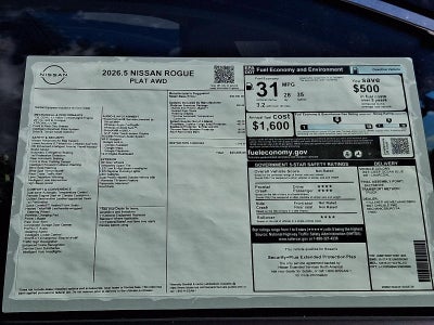 2026 Nissan Rogue Platinum