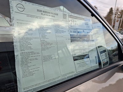 2026 Nissan Rogue AWD Platinum *Ltd Avail*