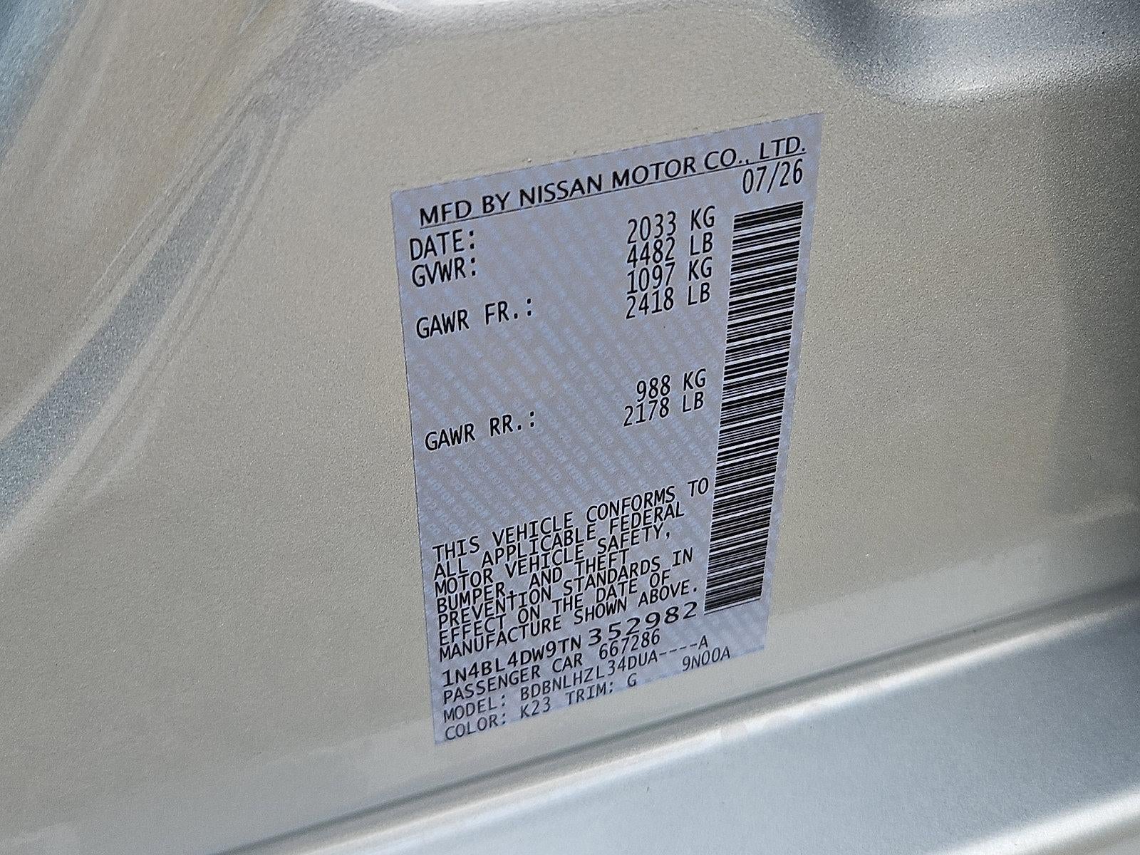 2026 Nissan Altima SV