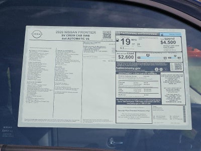 2026 Nissan Frontier Crew Cab SV