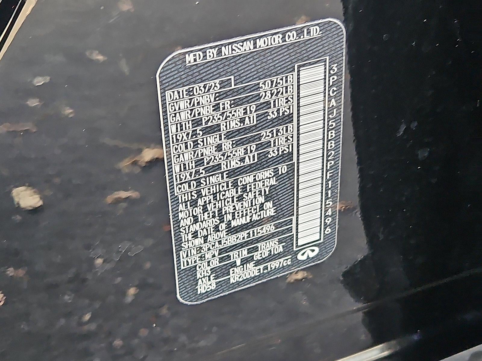 2023 INFINITI QX50 LUXE AWD