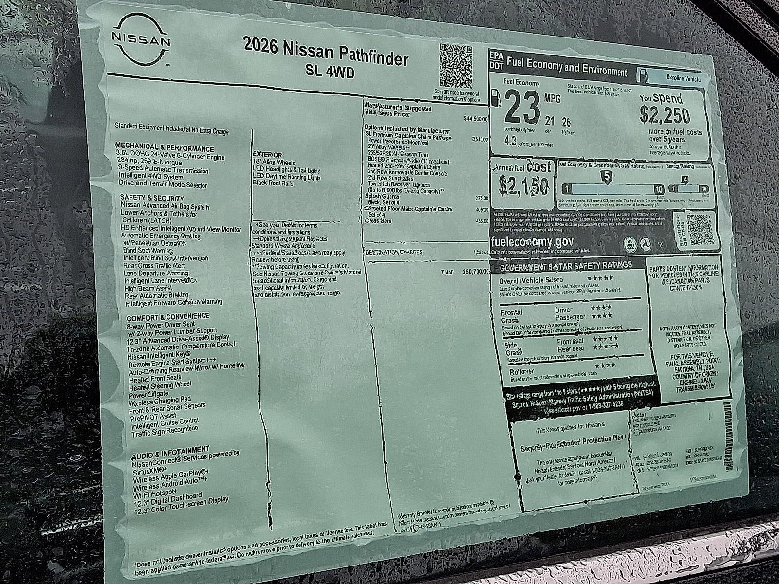 2026 Nissan Pathfinder SL 4WD